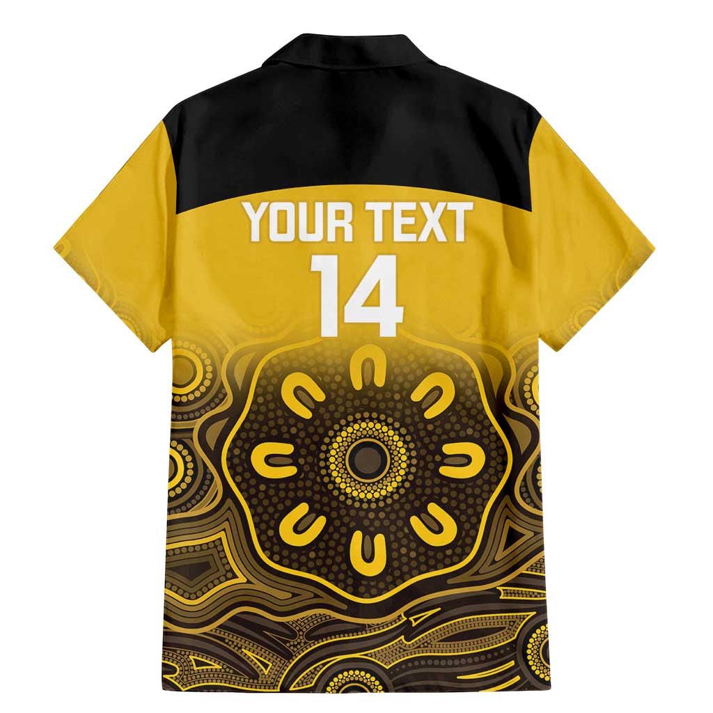 Custom Australia Western Force Family Matching Mermaid Dress and Hawaiian Shirt 20 Years Anniversary Aboriginal Yellow Version