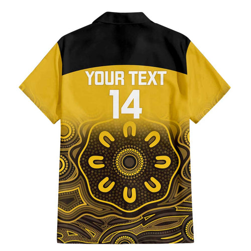 Custom Australia Western Force Family Matching Mermaid Dress and Hawaiian Shirt 20 Years Anniversary Aboriginal Yellow Version