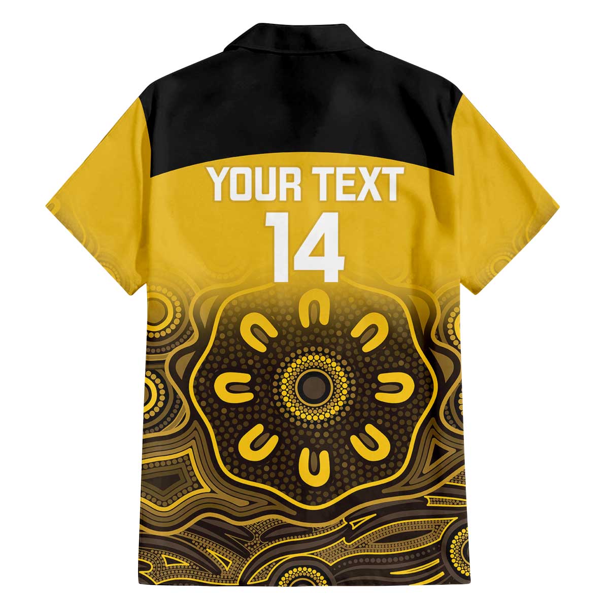 Custom Australia Western Force Family Matching Off The Shoulder Long Sleeve Dress and Hawaiian Shirt 20 Years Anniversary Aboriginal Yellow Version