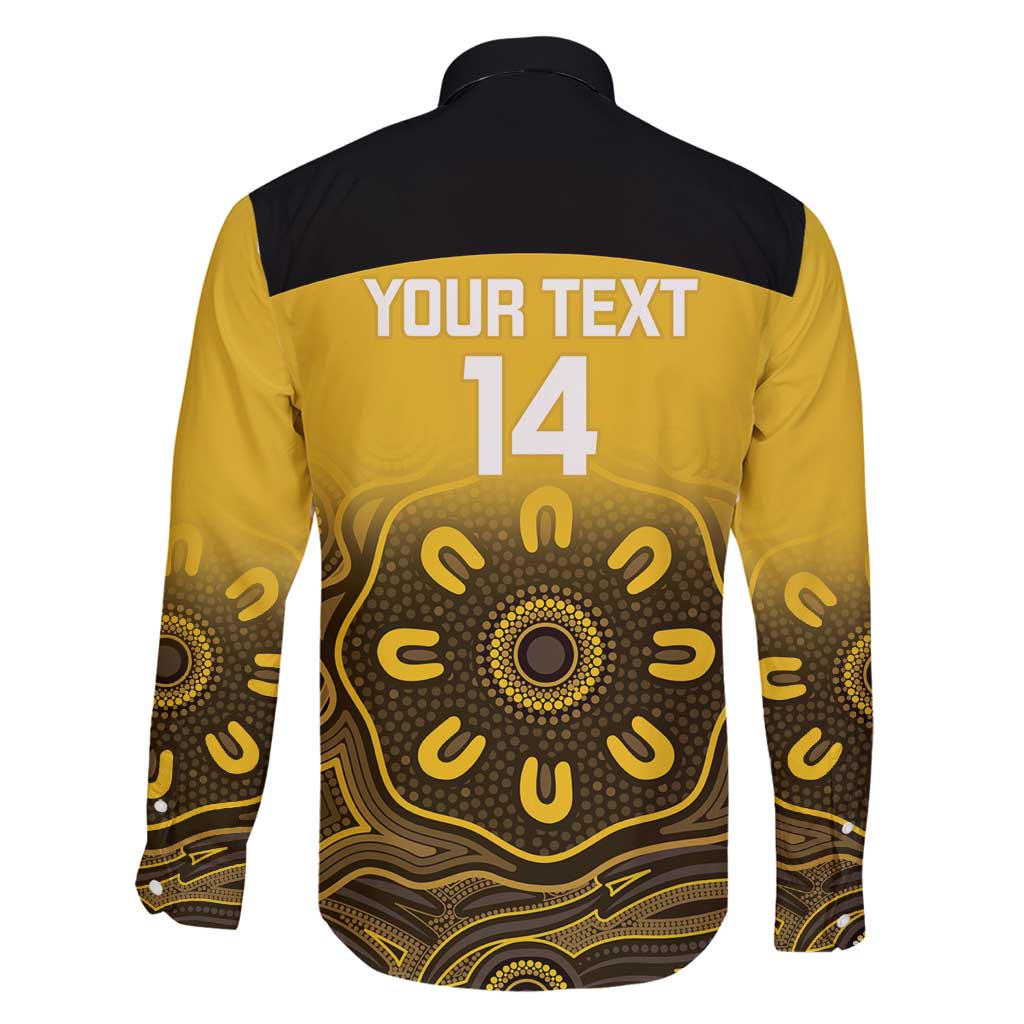 Custom Australia Western Force Family Matching Summer Maxi Dress and Hawaiian Shirt 20 Years Anniversary Aboriginal Yellow Version