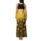 Custom Australia Western Force Family Matching Tank Maxi Dress and Hawaiian Shirt 20 Years Anniversary Aboriginal Yellow Version