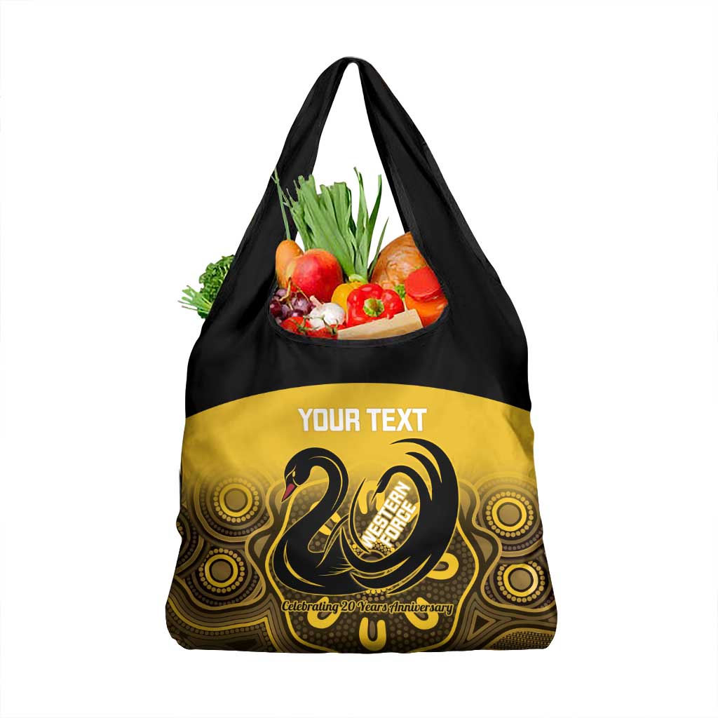 Custom Australia Western Force Grocery Bag 20 Years Anniversary Aboriginal Yellow Version