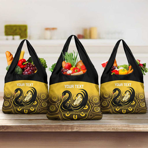Custom Australia Western Force Grocery Bag 20 Years Anniversary Aboriginal Yellow Version