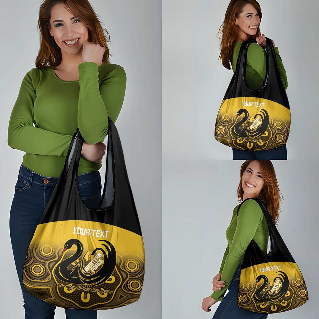 Custom Australia Western Force Grocery Bag 20 Years Anniversary Aboriginal Yellow Version