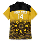 Custom Australia Western Force Hawaiian Shirt 20 Years Anniversary Aboriginal Yellow Version