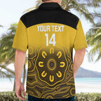 Custom Australia Western Force Hawaiian Shirt 20 Years Anniversary Aboriginal Yellow Version