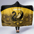 Custom Australia Western Force Hooded Blanket 20 Years Anniversary Aboriginal Yellow Version