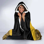 Custom Australia Western Force Hooded Blanket 20 Years Anniversary Aboriginal Yellow Version