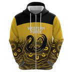 Custom Australia Western Force Hoodie 20 Years Anniversary Aboriginal Yellow Version
