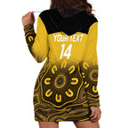 Custom Australia Western Force Hoodie Dress 20 Years Anniversary Aboriginal Yellow Version