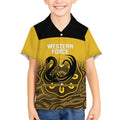 Custom Australia Western Force Kid Hawaiian Shirt 20 Years Anniversary Aboriginal Yellow Version