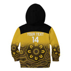 Custom Australia Western Force Kid Hoodie 20 Years Anniversary Aboriginal Yellow Version