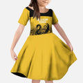 Custom Australia Western Force Kid Short Sleeve Dress 20 Years Anniversary Aboriginal Yellow Version
