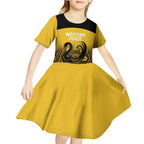 Custom Australia Western Force Kid Short Sleeve Dress 20 Years Anniversary Aboriginal Yellow Version