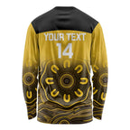 Custom Australia Western Force Long Sleeve Shirt 20 Years Anniversary Aboriginal Yellow Version