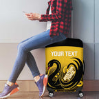 Custom Australia Western Force Luggage Cover 20 Years Anniversary Aboriginal Yellow Version