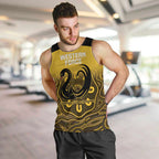 Custom Australia Western Force Men Tank Top 20 Years Anniversary Aboriginal Yellow Version