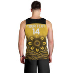 Custom Australia Western Force Men Tank Top 20 Years Anniversary Aboriginal Yellow Version