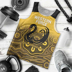 Custom Australia Western Force Men Tank Top 20 Years Anniversary Aboriginal Yellow Version