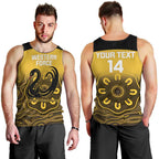 Custom Australia Western Force Men Tank Top 20 Years Anniversary Aboriginal Yellow Version