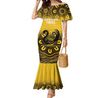 Custom Australia Western Force Mermaid Dress 20 Years Anniversary Aboriginal Yellow Version