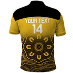 Custom Australia Western Force Polo Shirt 20 Years Anniversary Aboriginal Yellow Version
