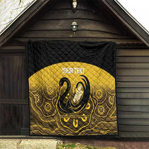 Custom Australia Western Force Quilt 20 Years Anniversary Aboriginal Yellow Version