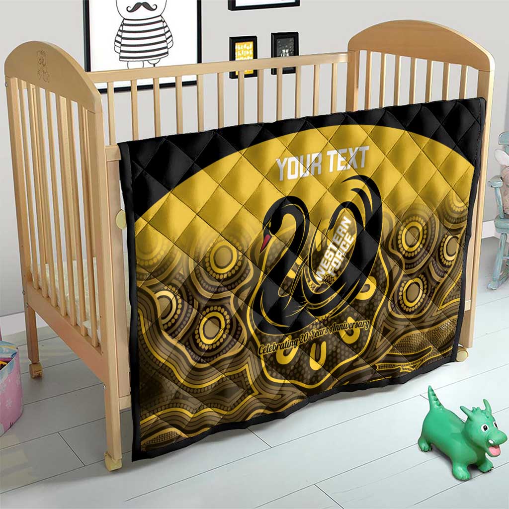 Custom Australia Western Force Quilt 20 Years Anniversary Aboriginal Yellow Version
