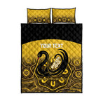 Custom Australia Western Force Quilt Bed Set 20 Years Anniversary Aboriginal Yellow Version