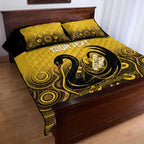 Custom Australia Western Force Quilt Bed Set 20 Years Anniversary Aboriginal Yellow Version