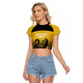 Custom Australia Western Force Raglan Cropped T Shirt 20 Years Anniversary Aboriginal Yellow Version