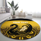 Custom Australia Western Force Round Carpet 20 Years Anniversary Aboriginal Yellow Version