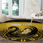 Custom Australia Western Force Round Carpet 20 Years Anniversary Aboriginal Yellow Version