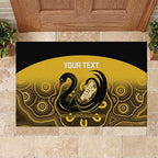 Custom Australia Western Force Rubber Doormat 20 Years Anniversary Aboriginal Yellow Version
