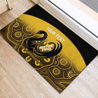 Custom Australia Western Force Rubber Doormat 20 Years Anniversary Aboriginal Yellow Version