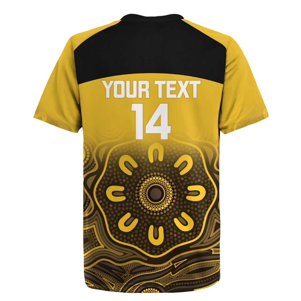 Custom Australia Western Force Rugby Jersey 20 Years Anniversary Aboriginal Yellow Version