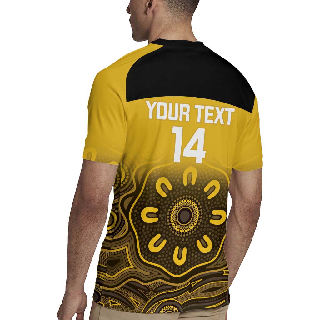 Custom Australia Western Force Rugby Jersey 20 Years Anniversary Aboriginal Yellow Version