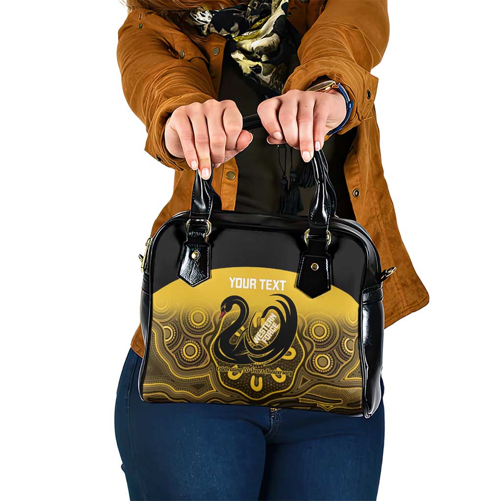 Custom Australia Western Force Shoulder Handbag 20 Years Anniversary Aboriginal Yellow Version