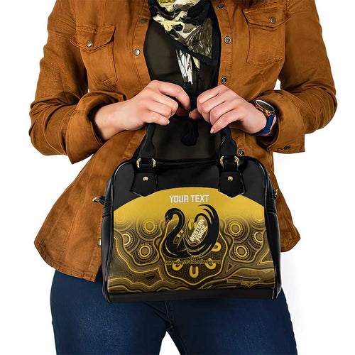 Custom Australia Western Force Shoulder Handbag 20 Years Anniversary Aboriginal Yellow Version