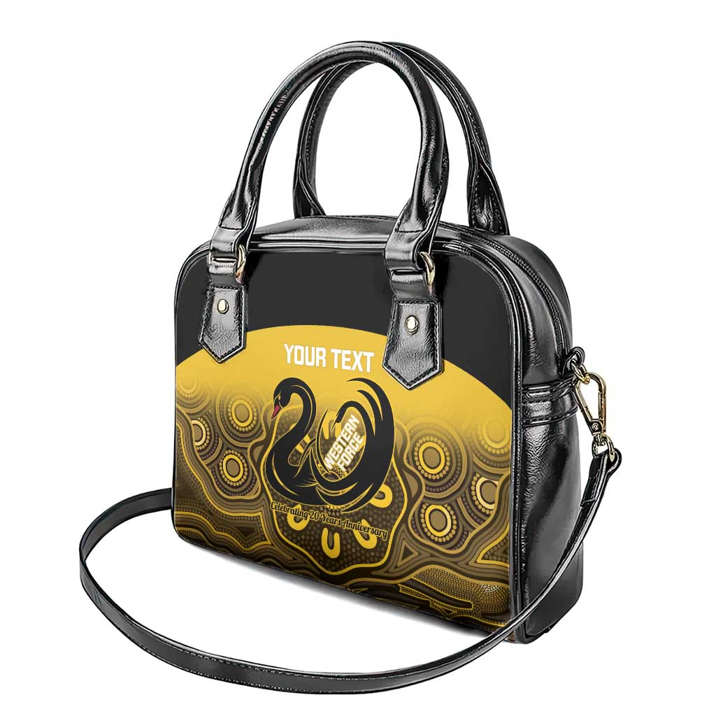 Custom Australia Western Force Shoulder Handbag 20 Years Anniversary Aboriginal Yellow Version