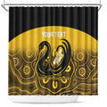 Custom Australia Western Force Shower Curtain 20 Years Anniversary Aboriginal Yellow Version