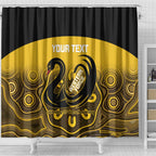 Custom Australia Western Force Shower Curtain 20 Years Anniversary Aboriginal Yellow Version