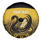 Custom Australia Western Force Spare Tire Cover 20 Years Anniversary Aboriginal Yellow Version