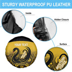 Custom Australia Western Force Spare Tire Cover 20 Years Anniversary Aboriginal Yellow Version