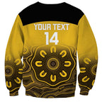 Custom Australia Western Force Sweatshirt 20 Years Anniversary Aboriginal Yellow Version