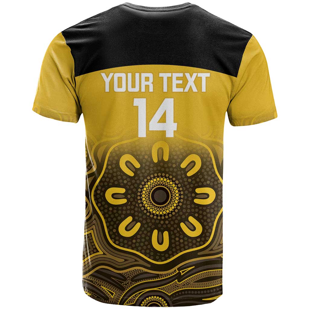 Custom Australia Western Force T Shirt 20 Years Anniversary Aboriginal Yellow Version