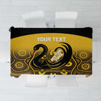 Custom Australia Western Force Tablecloth 20 Years Anniversary Aboriginal Yellow Version