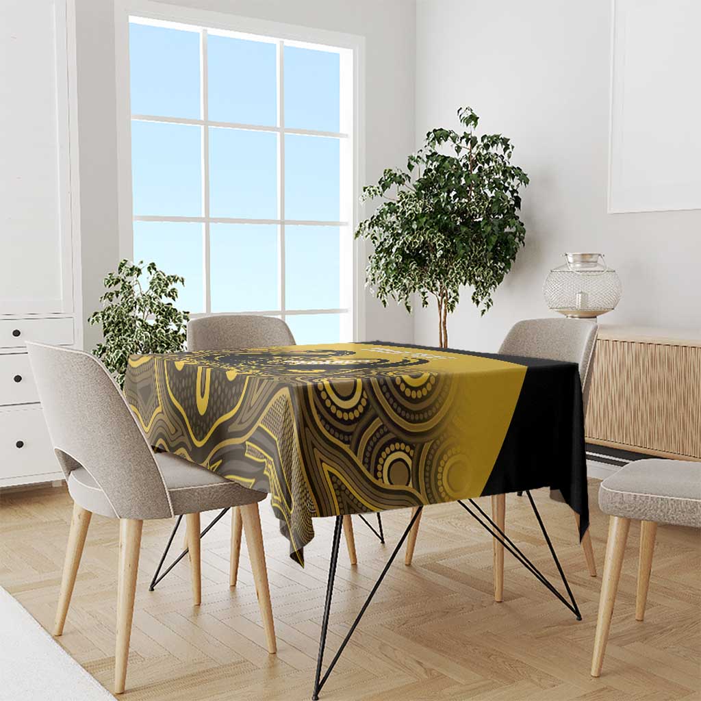 Custom Australia Western Force Tablecloth 20 Years Anniversary Aboriginal Yellow Version