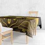 Custom Australia Western Force Tablecloth 20 Years Anniversary Aboriginal Yellow Version