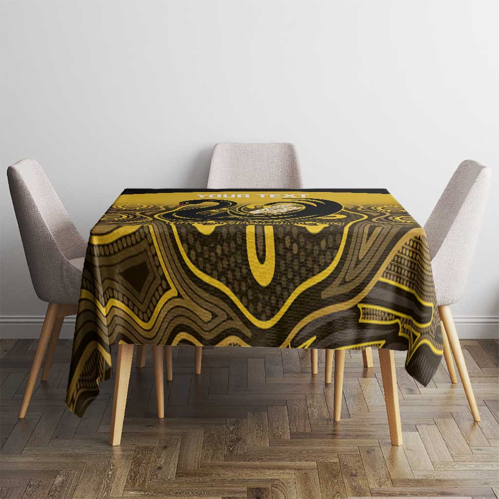 Custom Australia Western Force Tablecloth 20 Years Anniversary Aboriginal Yellow Version